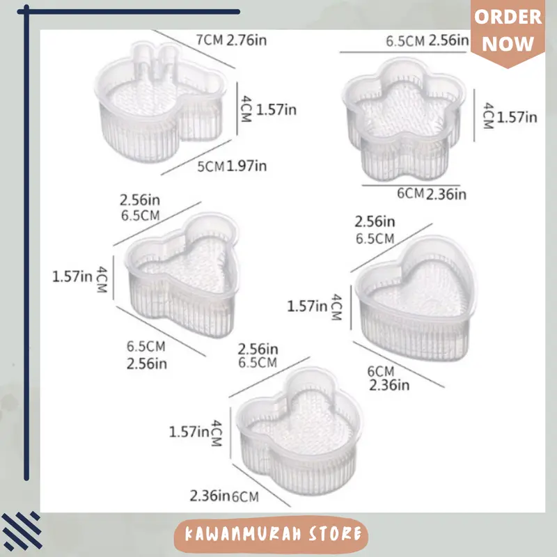 Cetakan Nasi Bento Anti Lengket / Cetakan Onigiri / Cetakan Sushi 4