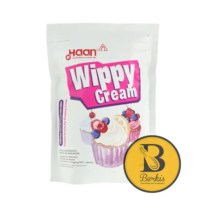 Haan Wippy Cream 400 Gr Pouch / Whip Cream Instant / Topping Krim