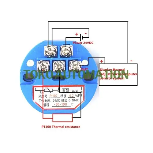 Thermocouple PT100 Temperature Transmitter -50 ke 100 C 4-20mA PS77