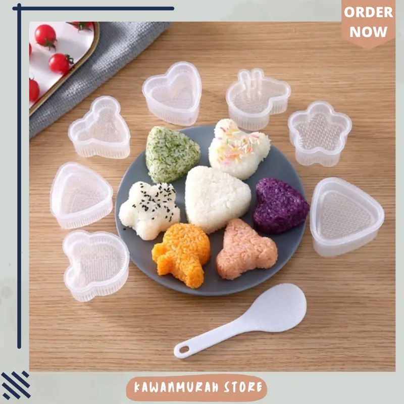 Cetakan Nasi Bento Anti Lengket / Cetakan Onigiri / Cetakan Sushi 2