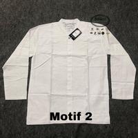 Gambar Baju Koko Al Madani Lengan Panjang Putih dari grosir sarung bamus Kab. Sleman 2 Tokopedia