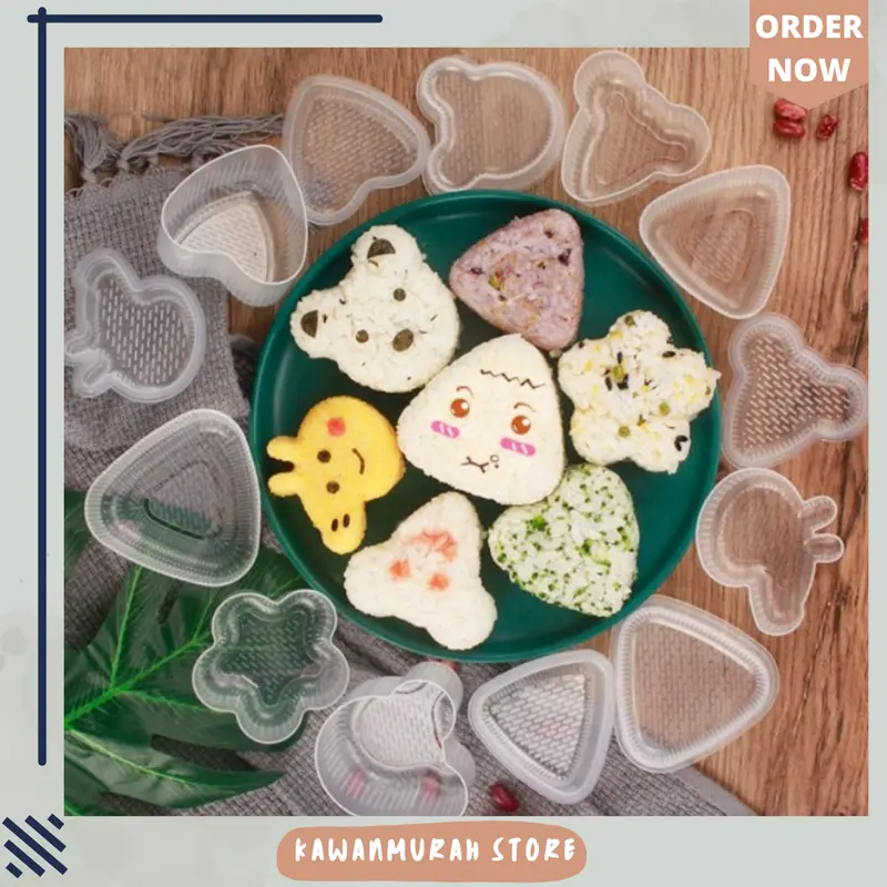Cetakan Nasi Bento Anti Lengket / Cetakan Onigiri / Cetakan Sushi 0