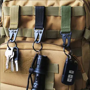 Carabiner Nylon Strap Belt Tactical Gantungan Kunci Quikdraw Militari