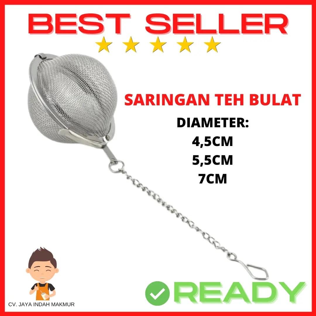 Saringan Teh Bulat Bola Stainless 5cm | Tea Infuser Bola Tea Infuser