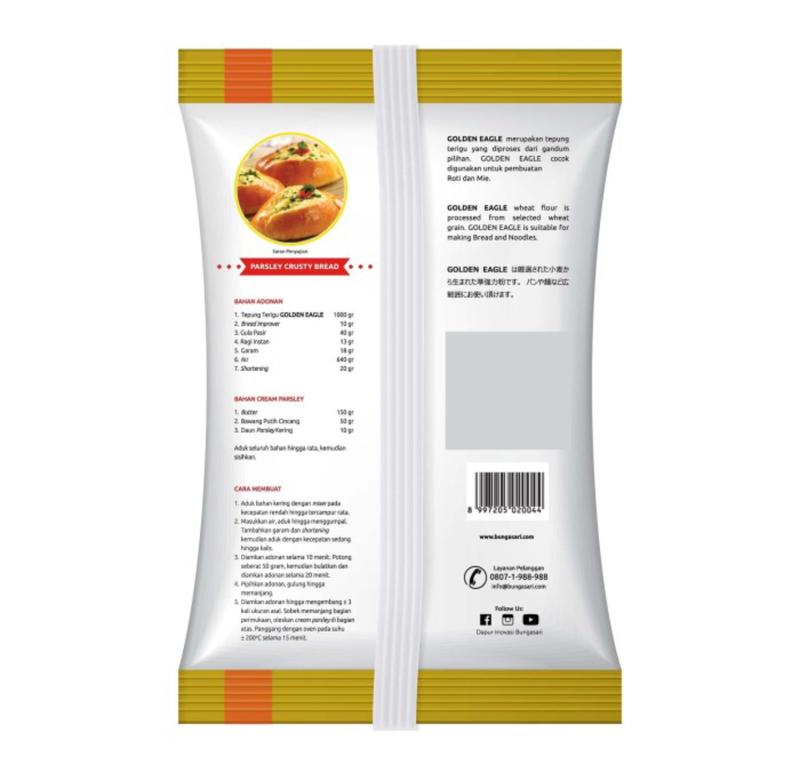 Bungasari Golden Eagle 1kg Tepung Terigu Premium Roti dan Mie 1