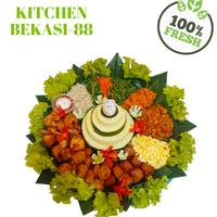 Gambar tumpeng nasi kuning ulang tahun 10 porsi dari Kitchenbekasi88 Kota Bekasi 1 Tokopedia