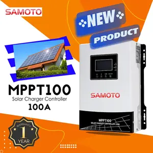 MPPT 100A SAMOTO Solar Charger Controller Panel Surya For 12V 24V 48V