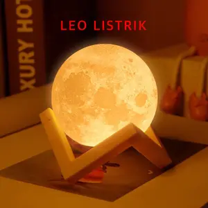 LAMPU TIDUR BULAN UNIK DAN LUCU 3D MOONLIGHT LED NIGHT LAMP