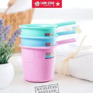 Lion Star Gayung Air Tebal Keramik GL-15 1.5 Ltr Warna Cerah Anti Pecah Diameter 15 cm Kualitas Bintang Pink Hijau Biru