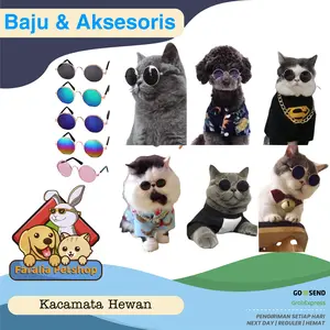Kacamata Kucing Anjing Cat Dog Pet Sun Glasses Kaca Mata Gelap Hewan