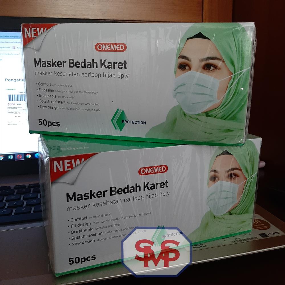 Masker Hijab Onemed 3 ply 50 pcs Jilbab