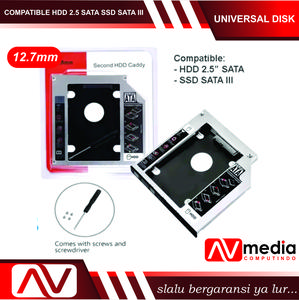 HDD CADDY TEBAL 12.7MM / SATA DVD / SSD CADDY