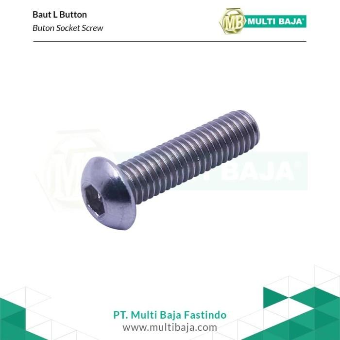 Gambar Baut L Button Stainless Steel 304 M12 - 1.75 x 50 (Button Head L) dari Multi Baja Kota Administrasi Jakarta Barat Tokopedia