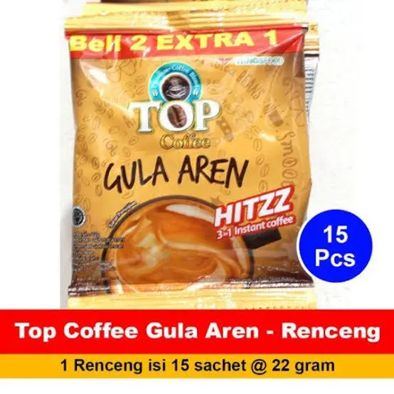 top Coffee Gula aren renceng isi 15 sachet