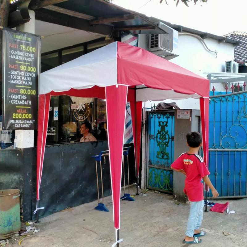 Tenda cafe 1,5x1,5 tenda kafe piramid stand jualan 3
