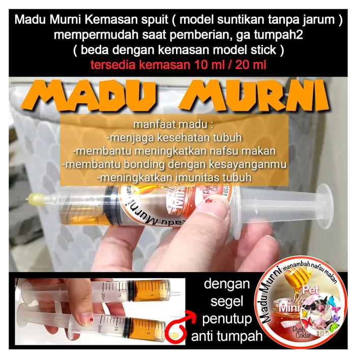 Gambar vitamin MADU MURNI spuit sugar glider hamster rabbit landak kucing dari charlotte bowtique Kota Administrasi Jakarta Barat Tokopedia
