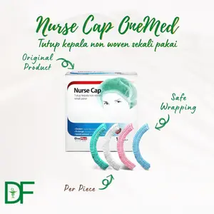 NURSE CAP ONE MED | TUTUP KEPALA NON WOVEN SEKALI PAKAI