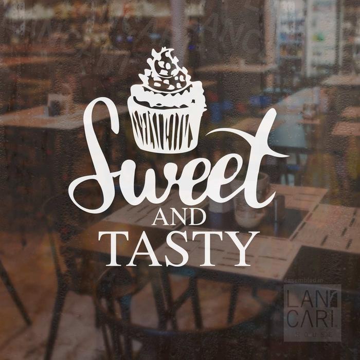 Gambar Cutting Stickers Sweet Tasty Stiker Bistro Resto Dekorasi Kaca Dinding - Hitam dari LANCARI Kota Administrasi Jakarta Pusat Tokopedia