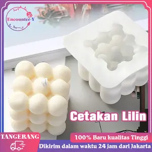 Cetakan Lilin Cube Bubble/Lilin Sabun Mould/3D Silicone Candle Mold