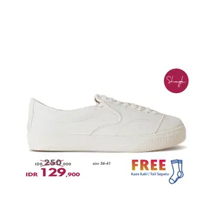 SHOEPPLE Lisbon Basic Sneakers | ALL WHITE | Sneakers Wanita