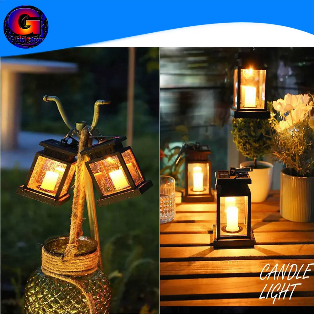 Lampu hias Taman Solar Cell lentera Dekorasi Tenaga Surya Hias gantung Cafe Minimalis