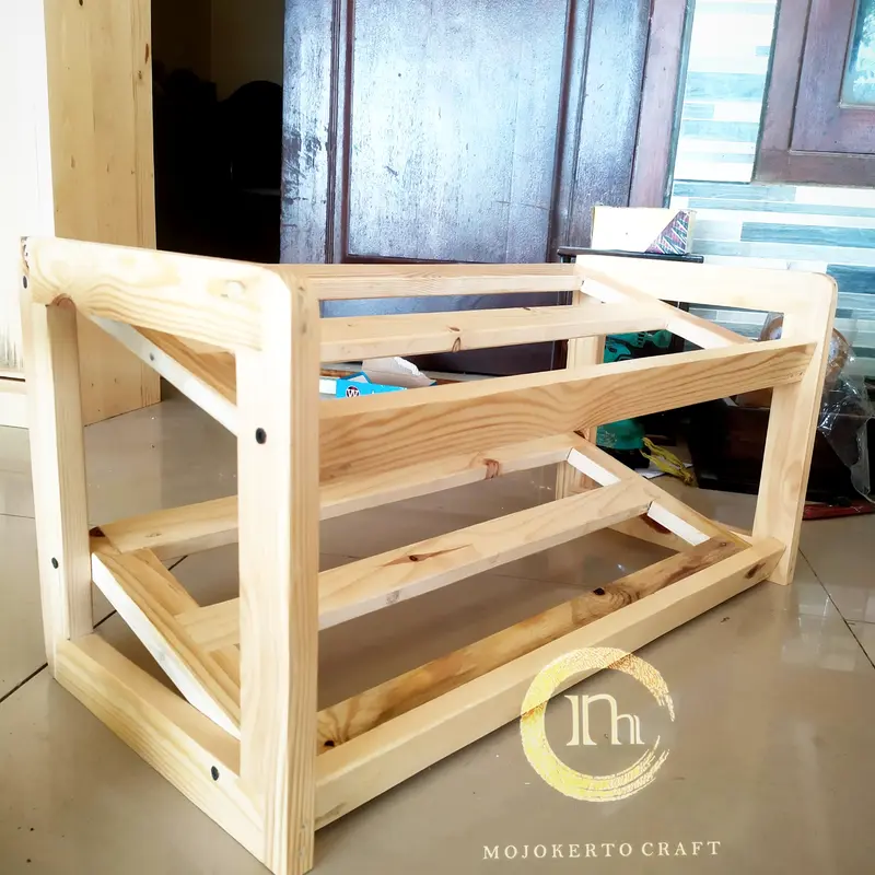 rak sepatu alas kaki kayu estetik dekorasi rumah 4