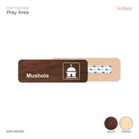 Gambar Sign Dinding Ruang Mushola Pola Kayu - INPI HOUSE - Coklat Gelap dari INPI HOUSE Official Kota Bandung 1 Tokopedia
