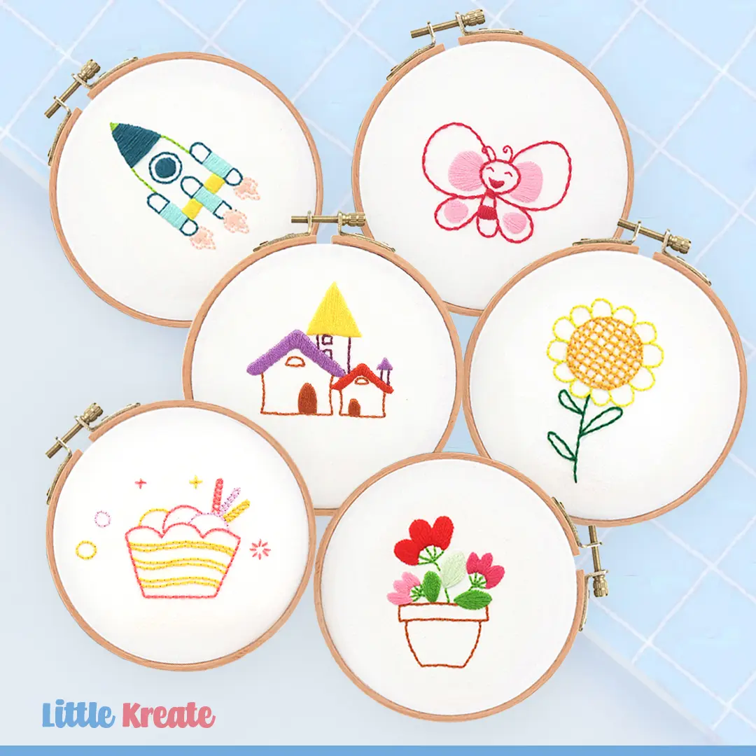 HE#09 DIY Hand Embroidery Starter Kit / Jahit Sulam Benang Anak Pemula