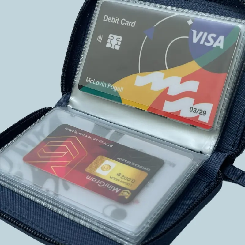 Dompet Kartu Resleting Card Holder Mika Tempat ATM Emas Antam 24 slot 1