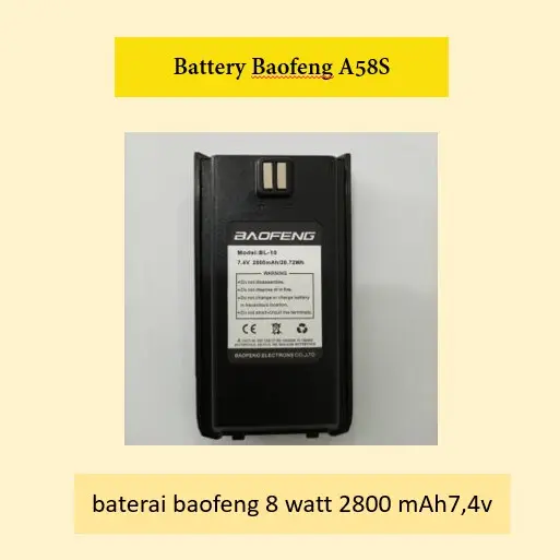 Battery HT A58S Battery HT Baofeng A 58 S Murah Batrai Bagus Original