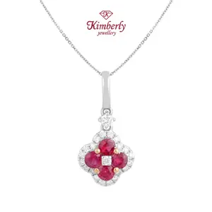 Liontin Berlian Batu Ruby KPD1227833 - Kimberly Jewellery