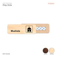 Gambar Sign Dinding Ruang Mushola Pola Kayu - INPI HOUSE - Coklat Gelap dari INPI HOUSE Official Kota Bandung 2 Tokopedia