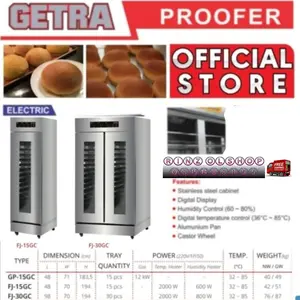 PROOFER GETRA FJ-30GC PENGEMBANG ADONAN LISTRIK ELECTRIC FJ30GC