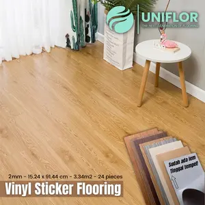 Lantai Vinyl STICKER - Uniflor Tebal 2mm - Lantai Kayu