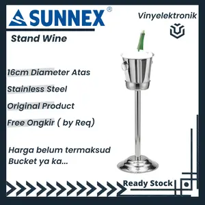 Wine Stand Bucket Tiang - Dudukan Wine Elegant Stainless Steel Sunnex