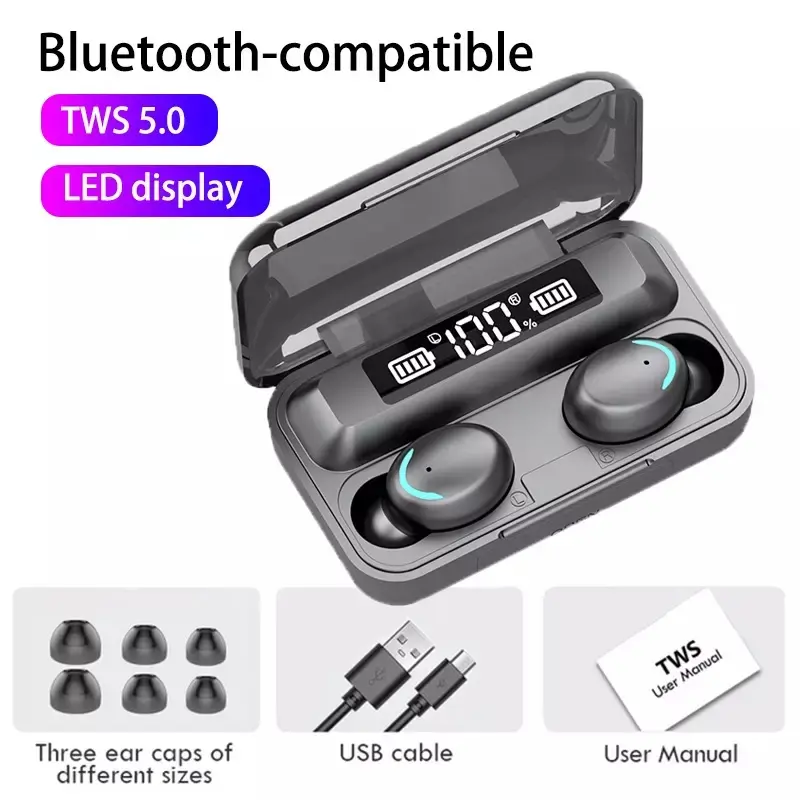 [instan/cod] NEW VERSION - Earphone TWS F9 original anti air Bluetooth