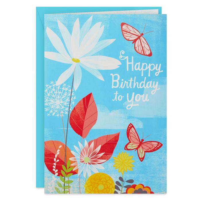 Gambar JUMBO GREETING CARD-HALLMARK-KARTU UCAPAN- BIRTHDAY-FLOWERS -BUTTERFLY dari Hallmark Cards Indonesia Kota Administrasi Jakarta Utara Tokopedia