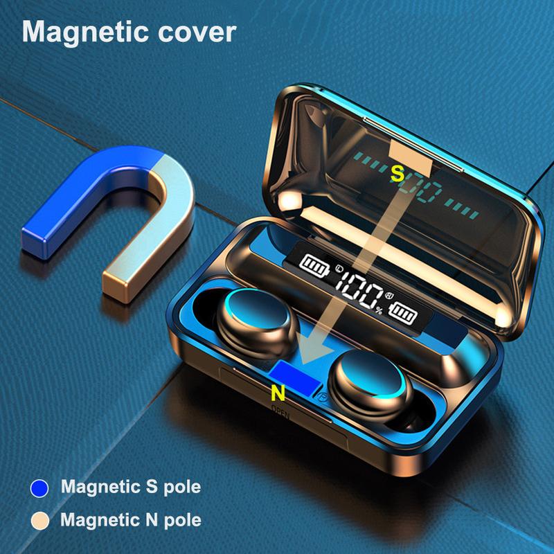 [instan/cod] NEW VERSION - Earphone TWS F9 original anti air Bluetooth 3