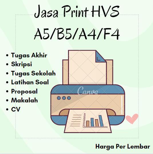 PRINT HVS A5/B5/A4/F4 DOKUMEN, BOLAK BALIK ATAU SATU SISI 0