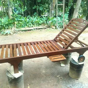 sun lounger kayu jati kursi kolam renang santai lounger jati