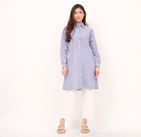 Gambar Nhm Baju Tunik Kemeja Wanita Salur Atasan Muslim katun Ld 100 110 - XXL dari NHM Online Kota Bekasi 3 Tokopedia