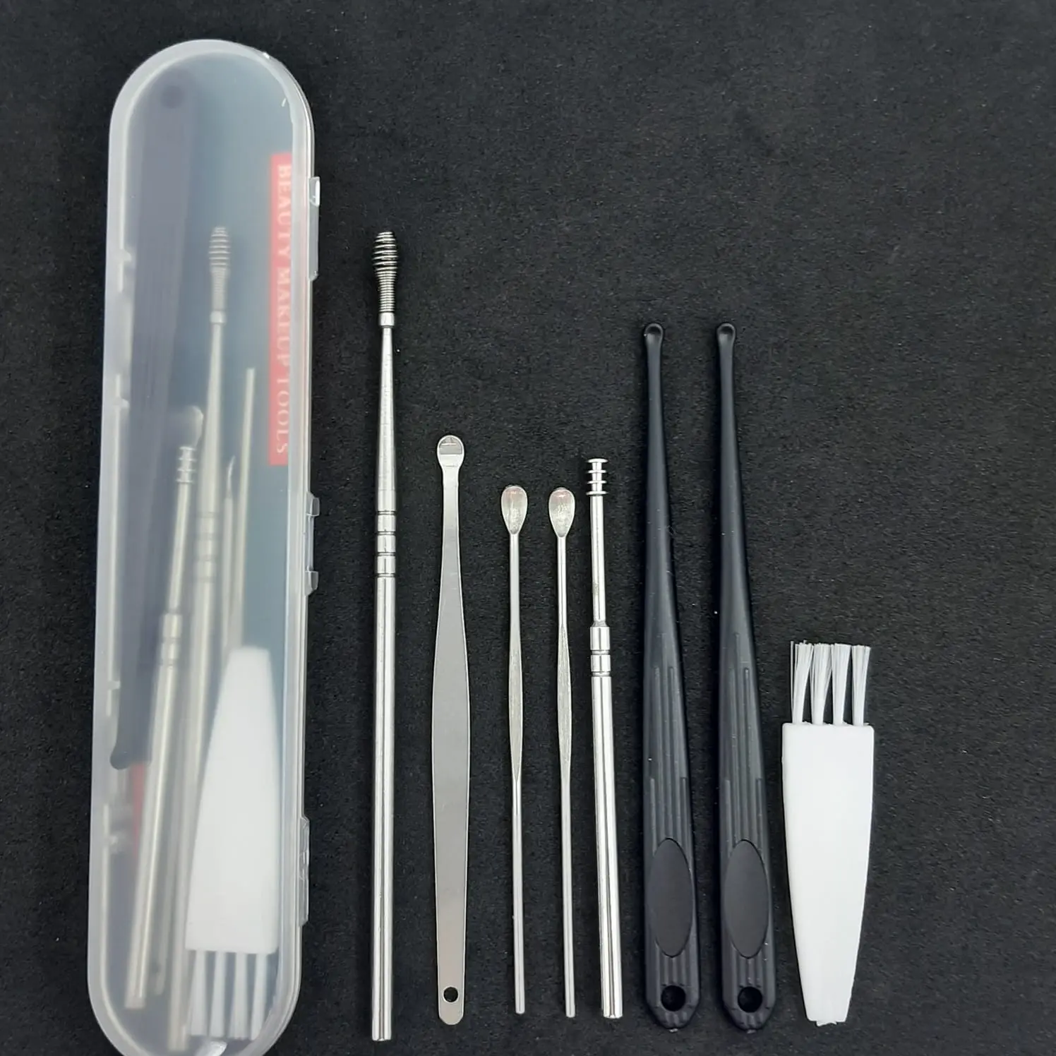 8 in 1 Alat Pembersih Kuping Telinga Korek Kuping Telinga Stainless St