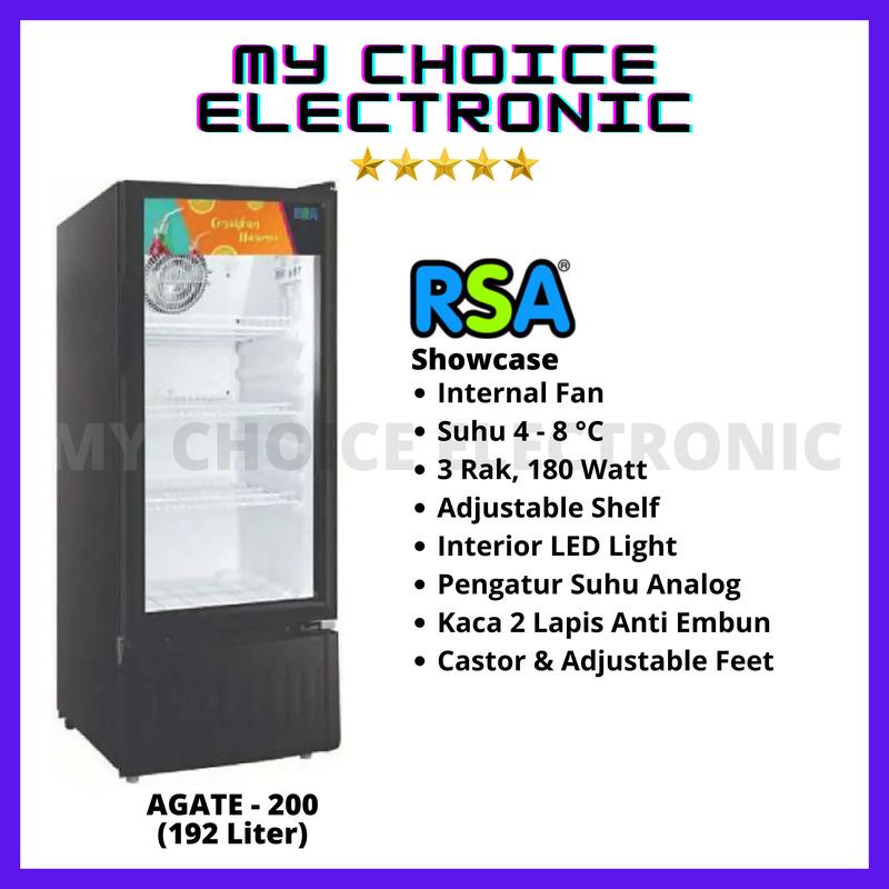 RSA Showcase Agate-200R (192 Liter) - Shop | Tokopedia