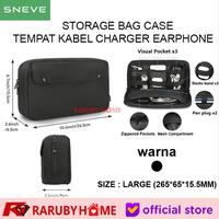 Gambar SNEVE Extra Storage Bag Travel Pouch Tas HP Charger Travel Organizer - BLACK dari RARUBY HOME OFFICIAL Kota Administrasi Jakarta Barat 1 Tokopedia