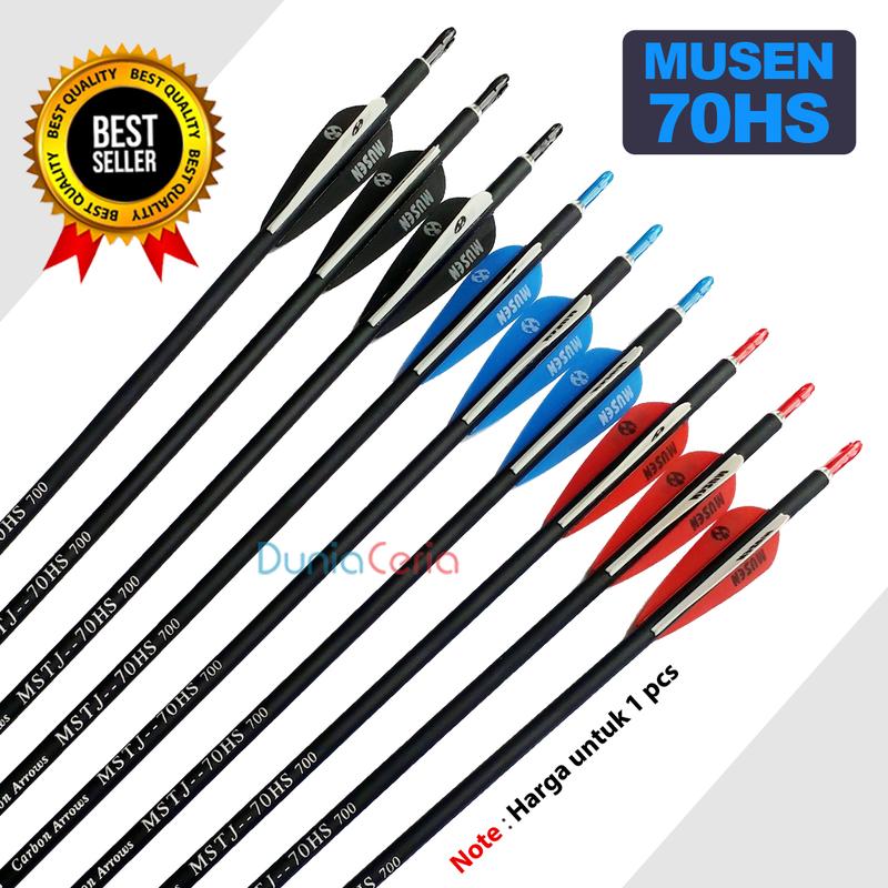 Anak Panah Arrow Musen 7mm Spine 700 Carbon Fiber MSTJ-70HS 0