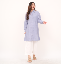 Gambar Nhm Baju Tunik Kemeja Wanita Salur Atasan Muslim katun Ld 100 110 - XXL dari NHM Online Kota Bekasi 4 Tokopedia