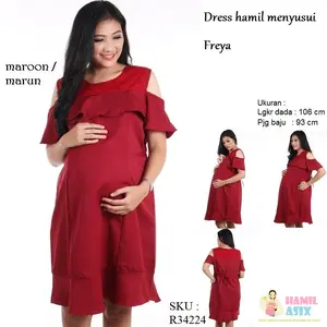 Freya – Dress hamil menyusui “Venice” midi pendek formal pesta