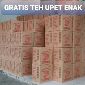 SIRUP TJAMPOLAY RASA PISANG SUSU 1 KARTON ISI 12 BOTOL GRATIS TEH UPET