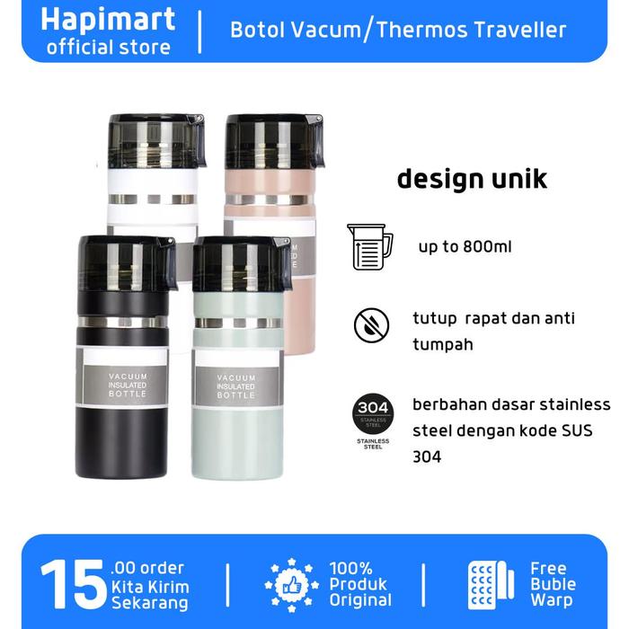 Gambar Thermos Vacuum Insulate 12 Hours Portable Mug Coffe Stainless Steel dari HAPIMART ID Kota Administrasi Jakarta Pusat Tokopedia