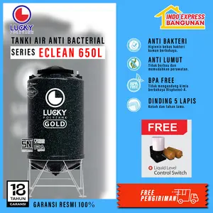 Toren Air Lucky Polytank Eclean 650 / 650 Liter Garansi Resmi 18 Tahun